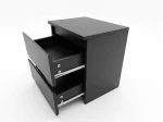 Noptieră 2S 40x40 cm Fabio negru