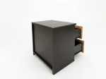 Noptieră 2S 40x40 cm Fabio negru + stejar craft