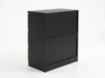 Comodă cu sertare 3S 70x77 cm Fabio negru + stejar craft