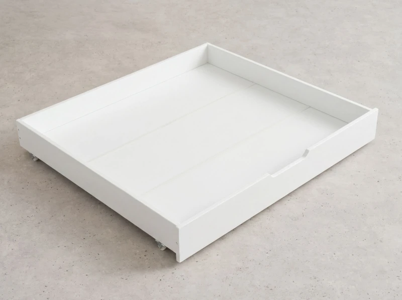 Pat supraetajat din lemn pentru 3 persoane 90x200 cu sertare P3S alb