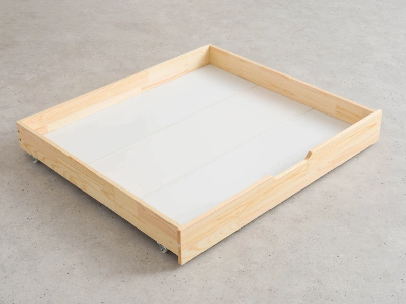 Pat supraetajat din lemn pentru 3 persoane 90x200 cu sertare P3S pin