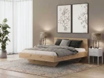 Pat de levitare 120x200 din placa de mobilier DM2 stejar artisan