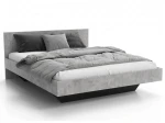 Pat de levitare 160x200 din placa de mobilier DM2 beton + negru