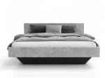 Pat de levitare 160x200 din placa de mobilier DM2 beton + negru