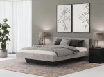 Pat de levitare 160x200 din placa de mobilier DM2 beton + negru