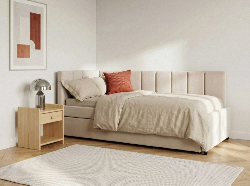 Pat extensibil 90x200 cm pentru adolescenți, 2 locuri de dormit, cu somiere incluse Soro 21 Dan
