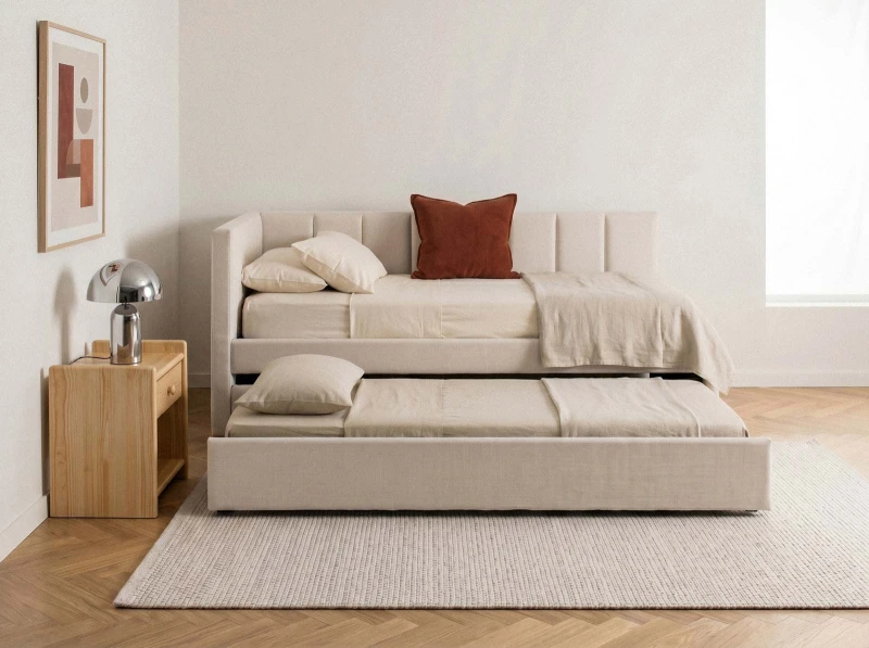 Pat extensibil 90x200 cm pentru adolescenți, 2 locuri de dormit, cu somiere incluse Soro 21 Dan