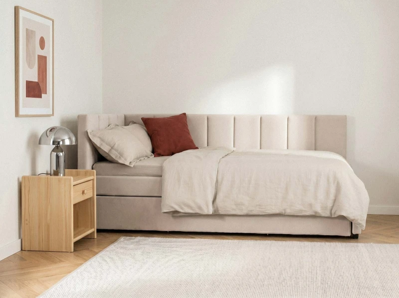 Pat extensibil 90x200 cm pentru adolescenți, 2 locuri de dormit, cu somiere incluse Soro 21 Dan