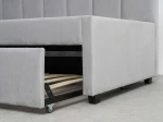 Pat extensibil 90x200 cm pentru adolescenți, 2 locuri de dormit, cu somiere incluse Bluvel 03 Dan
