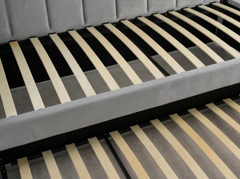 Pat extensibil 90x200 cm pentru adolescenți, 2 locuri de dormit, cu somiere incluse Bluvel 03 Dan