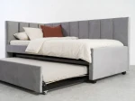 Pat extensibil 90x200 cm pentru adolescenți, 2 locuri de dormit, cu somiere incluse Bluvel 03 Dan