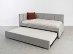 Pat extensibil 90x200 cm pentru adolescenți, 2 locuri de dormit, cu somiere incluse Bluvel 03 Dan