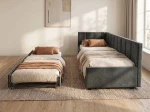 Pat extensibil 90x200 cm pentru adolescenți, 2 locuri de dormit, cu somiere incluse Bluvel 18 Dan