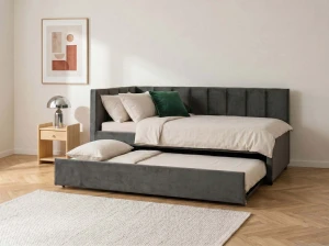 Pat extensibil 90x200 cm pentru adolescenți, 2 locuri de dormit, cu somiere incluse Bluvel 18 Dan