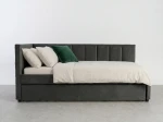 Pat extensibil 90x200 cm pentru adolescenți, 2 locuri de dormit, cu somiere incluse Bluvel 18 Dan