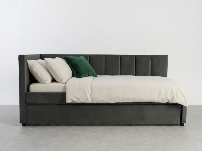 Pat extensibil 90x200 cm pentru adolescenți, 2 locuri de dormit, cu somiere incluse Bluvel 18 Dan