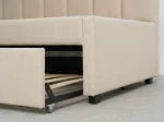 Pat extensibil 90x200 cm pentru adolescenți, 2 locuri de dormit, cu somiere incluse Bluvel 22 Dan
