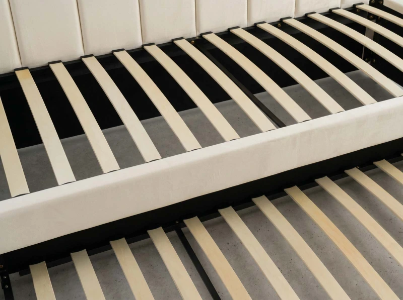 Pat extensibil 90x200 cm pentru adolescenți, 2 locuri de dormit, cu somiere incluse Bluvel 22 Dan