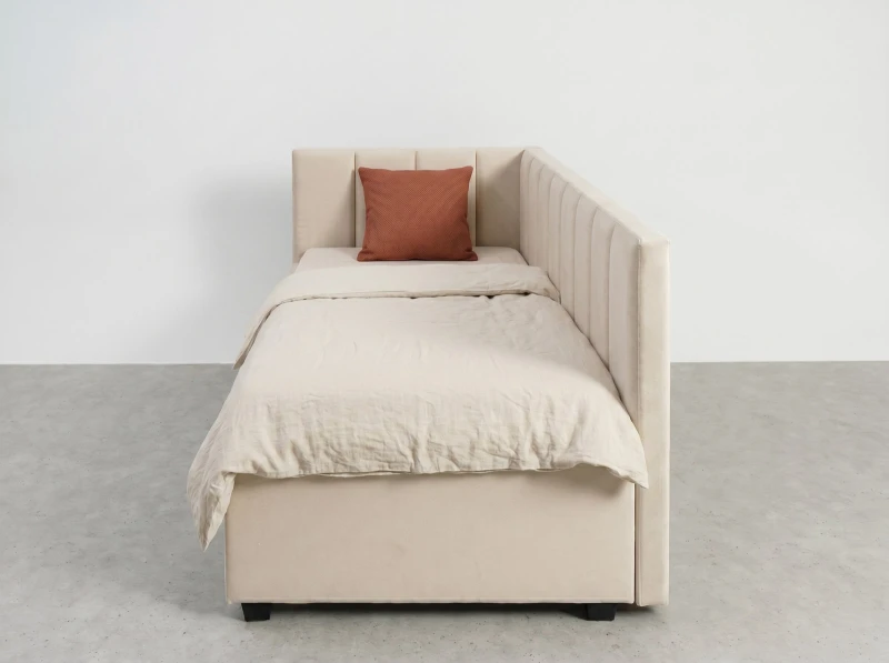 Pat extensibil 90x200 cm pentru adolescenți, 2 locuri de dormit, cu somiere incluse Bluvel 22 Dan