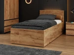 Pat 90x200 cu cadru de ridicare pe cadru metalic DM1, stejar craft