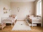 Pat supraetajat din lemn 90x200 cu sertare P4S alb
