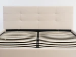 Pat tapițat 120x200 cu ladă de depozitare Tilo Velvet Bej