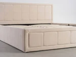 Pat tapițat 140x200 cu ladă de depozitare Rema Velvet Bej
