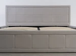 Pat tapițat 180x200 cu ladă de depozitare Rema Velvet Gri