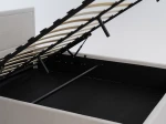 Pat tapițat 180x200 cu ladă de depozitare Rema Velvet Gri
