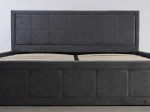 Pat tapițat 160x200 cu ladă de depozitare Rema Velvet Grafit