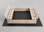 Ladă de nisip din lemn cu capac 120×120 cm – nefinisată