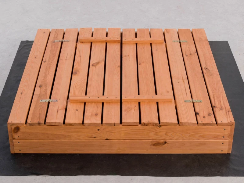 Ladă de nisip din lemn cu capac 120×120 cm – impregnată