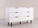 Comodă cu sertare 6S 118x39 cm Riff alb