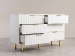 Comodă cu sertare 6S 118x39 cm Riff alb