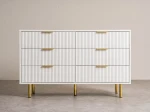 Comodă cu sertare 6S 118x39 cm Riff alb