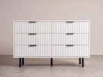 Comodă cu sertare 6S 118x39 cm Riff alb