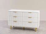 Comodă cu sertare 6S 118x39 cm Riff alb