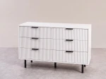 Comodă cu sertare 6S 118x39 cm Riff alb