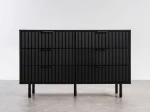 Comodă cu sertare 6S 118x39 cm Riff negru