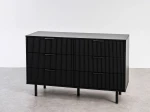 Comodă cu sertare 6S 118x39 cm Riff negru