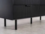 Comodă cu sertare 6S 118x39 cm Riff negru
