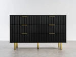 Comodă cu sertare 6S 118x39 cm Riff negru