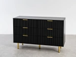 Comodă cu sertare 6S 118x39 cm Riff negru