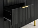 Comodă cu sertare 6S 118x39 cm Riff negru