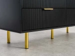 Comodă cu sertare 6S 118x39 cm Riff negru