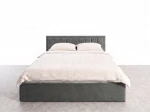 Pat Tapitat cu spatiu de depozitare 140x200 TOP Line 9 Bluvel 18 Grafit