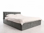 Pat Tapitat cu spatiu de depozitare 160x200 TOP Line 9 Bluvel 18 Grafit