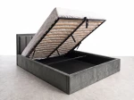 Pat Tapitat cu spatiu de depozitare 160x200 TOP Line 9 Bluvel 18 Grafit