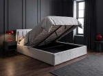 Pat Tapitat cu spatiu de depozitare 180x200 TOP Line 9 Bluvel 03 Gri