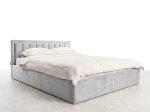 Pat Tapitat cu spatiu de depozitare 180x200 TOP Line 9 Bluvel 03 Gri